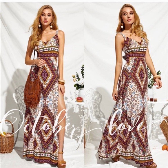 NEW! 2020 Spring/Summer Boho Maxi Dress - Picture 3 of 3